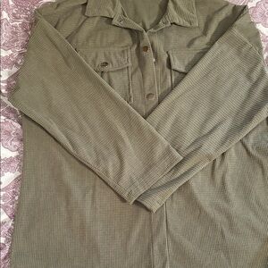 Women's Olive Corduroy Button Down Shirt​